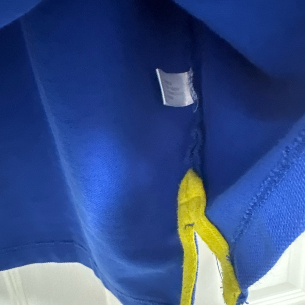 U.S. Polo Assn. Royal Blue Polo with Yellow  and Multicolor logo A25 - Picture 4 of 8